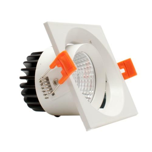 [L1076] LAMPARA LED OJO DE BUEY CUADRADO 4 PULG. 5W DL BLANCO LUXLITE