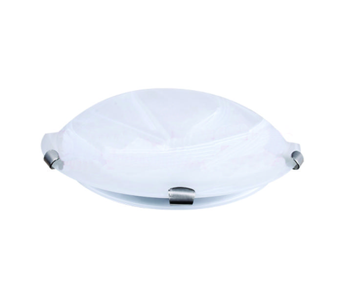 [LA709] LAMPARA PARA PARED 60W VIDRIO MEDIA LUNA ALABASTRO LUXLITE