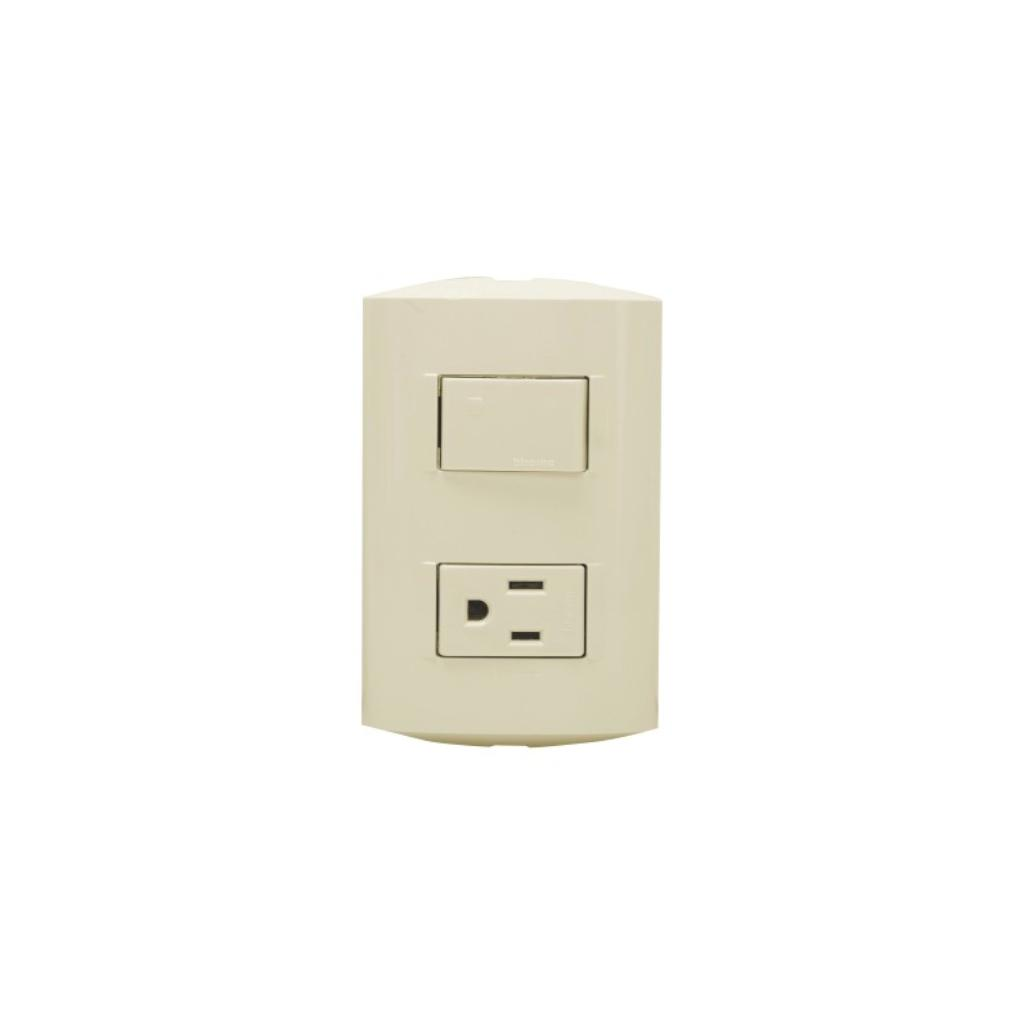 [MOS20] SWITCH COMBINADO 2P+T 15A MODUS STYLE BEIGE BTICINO