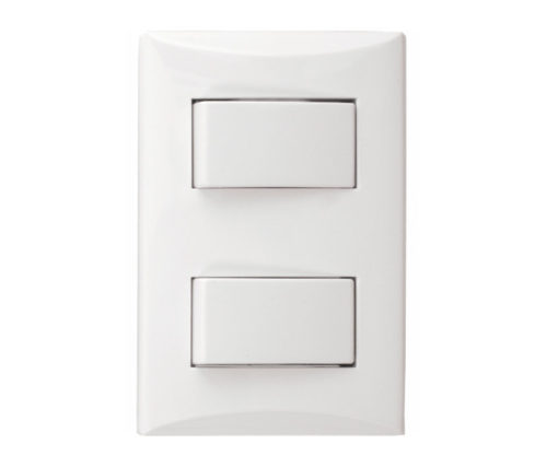 [SW011] SWITCH DOBLE 15A 125V BLANCO PLATA EAGLE | CELASA